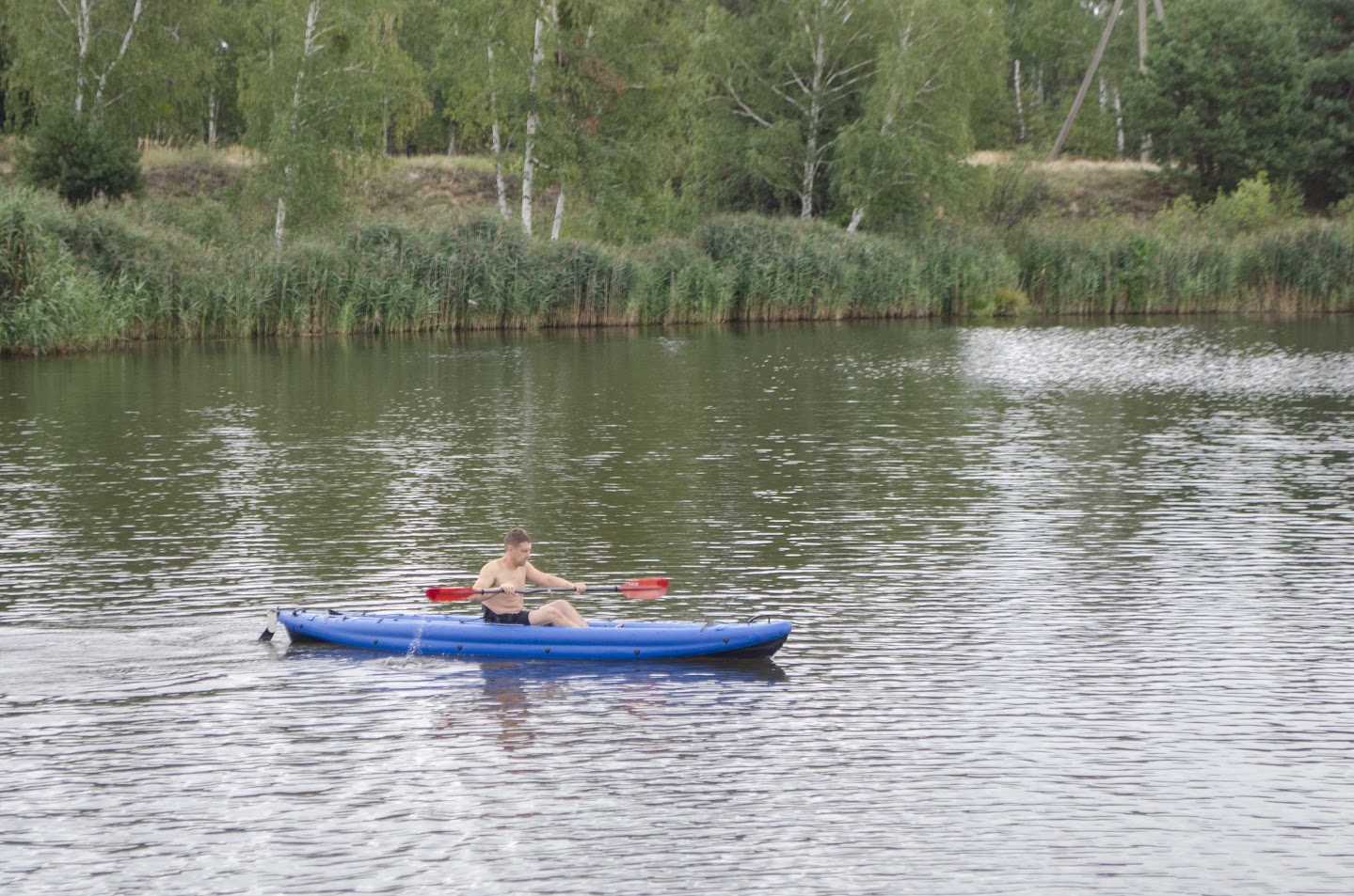 Igla 410 Синя - Одномісна спортивна надувна байдарка